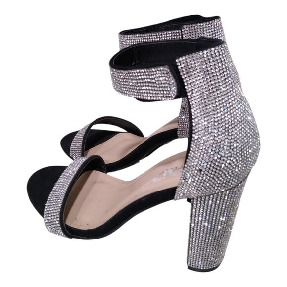 🌟2/$15🌟[H133] Forever Rhinestone Ankle Strap Platform High Heels/Sandals - Picture 4 of 6
